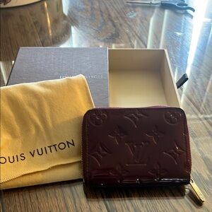 Louis Vuitton Glossy Maroon Coin Purse